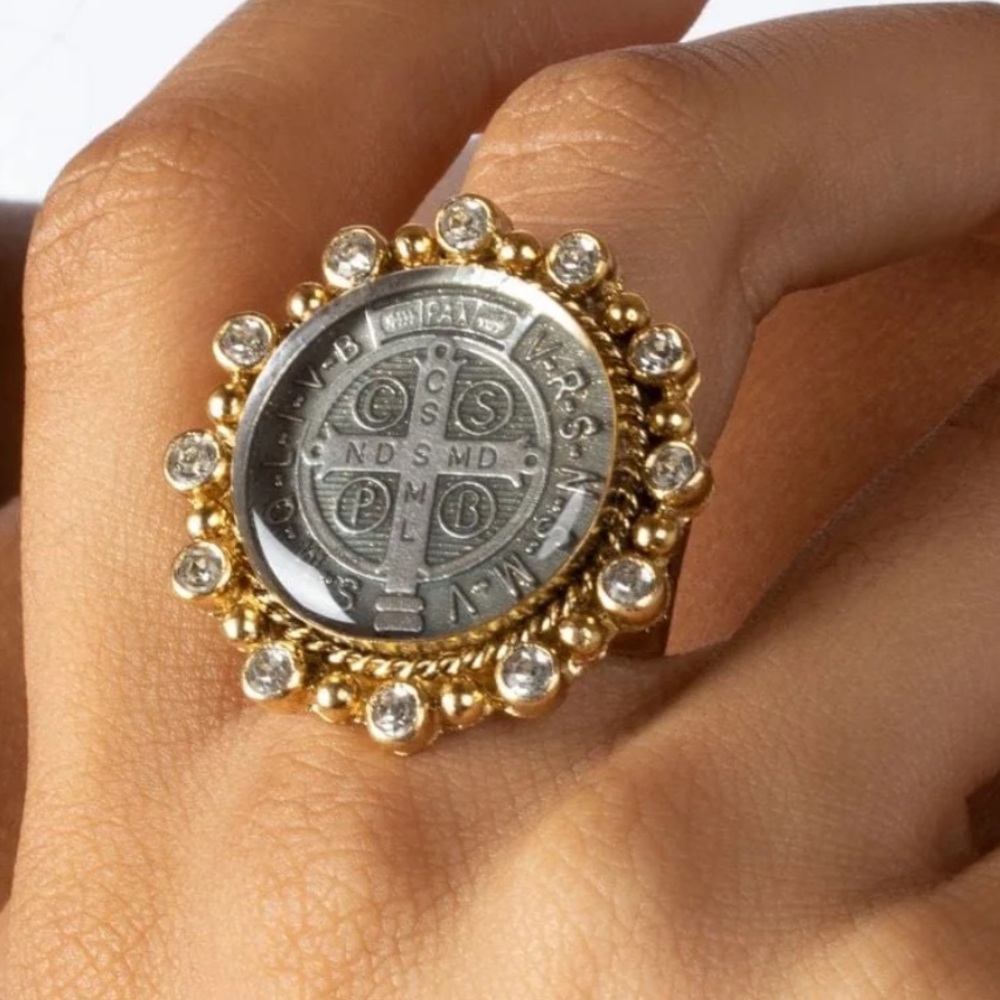 Virgin Saints & Angels Vintage San Benito Ring - Picture 1 of 9
